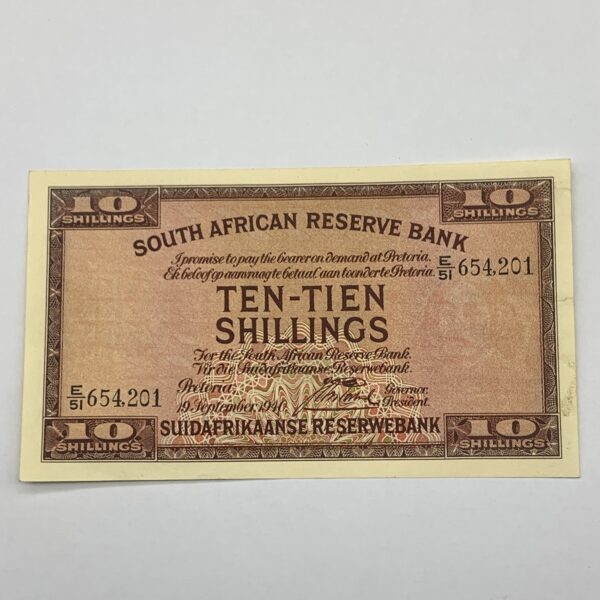 SA – ‘J. Postmus’ 1940 - Ten Shillings Note (A/UNC - EF)