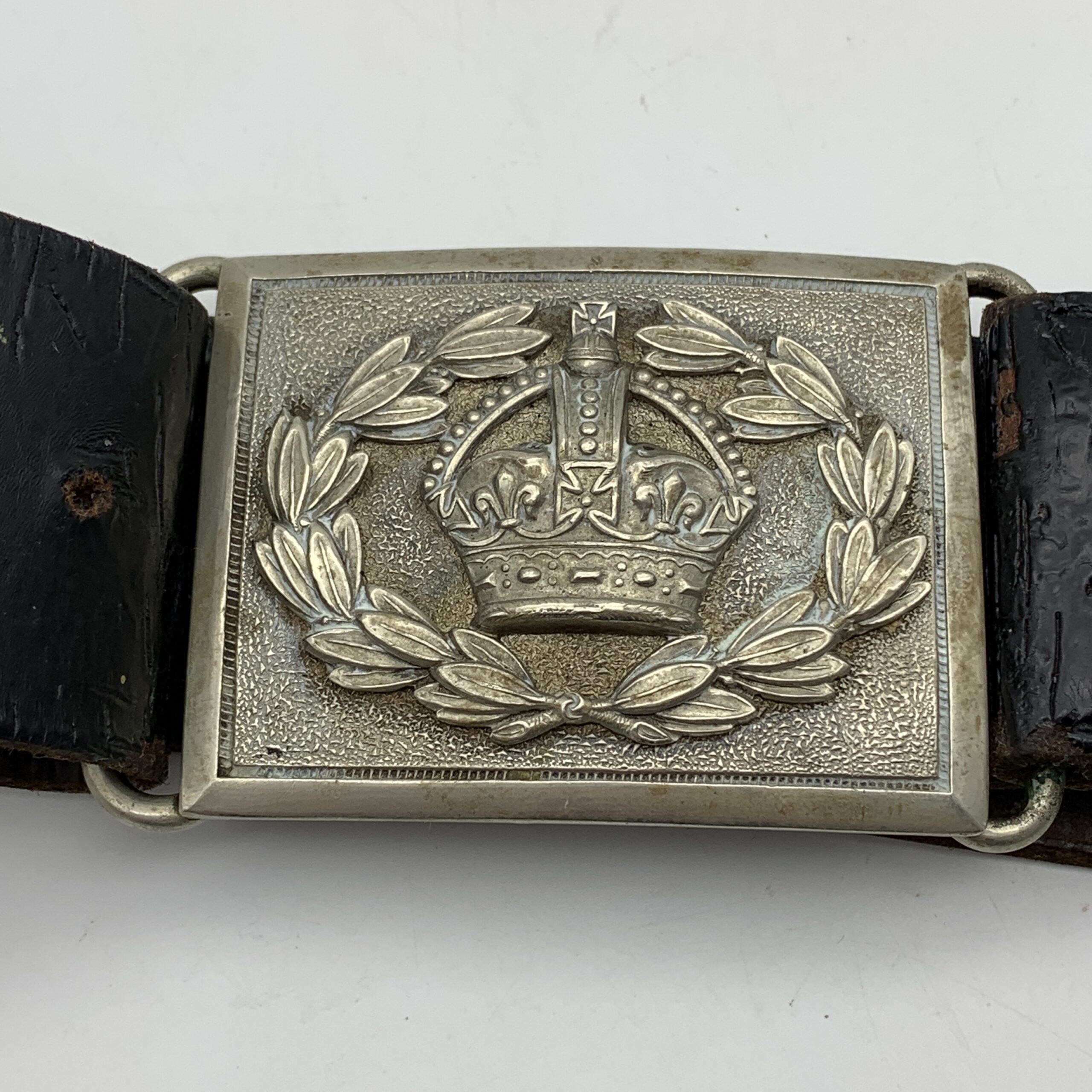 WW1/2 - British Army Officers Leather Belt With Buckle - Image 2