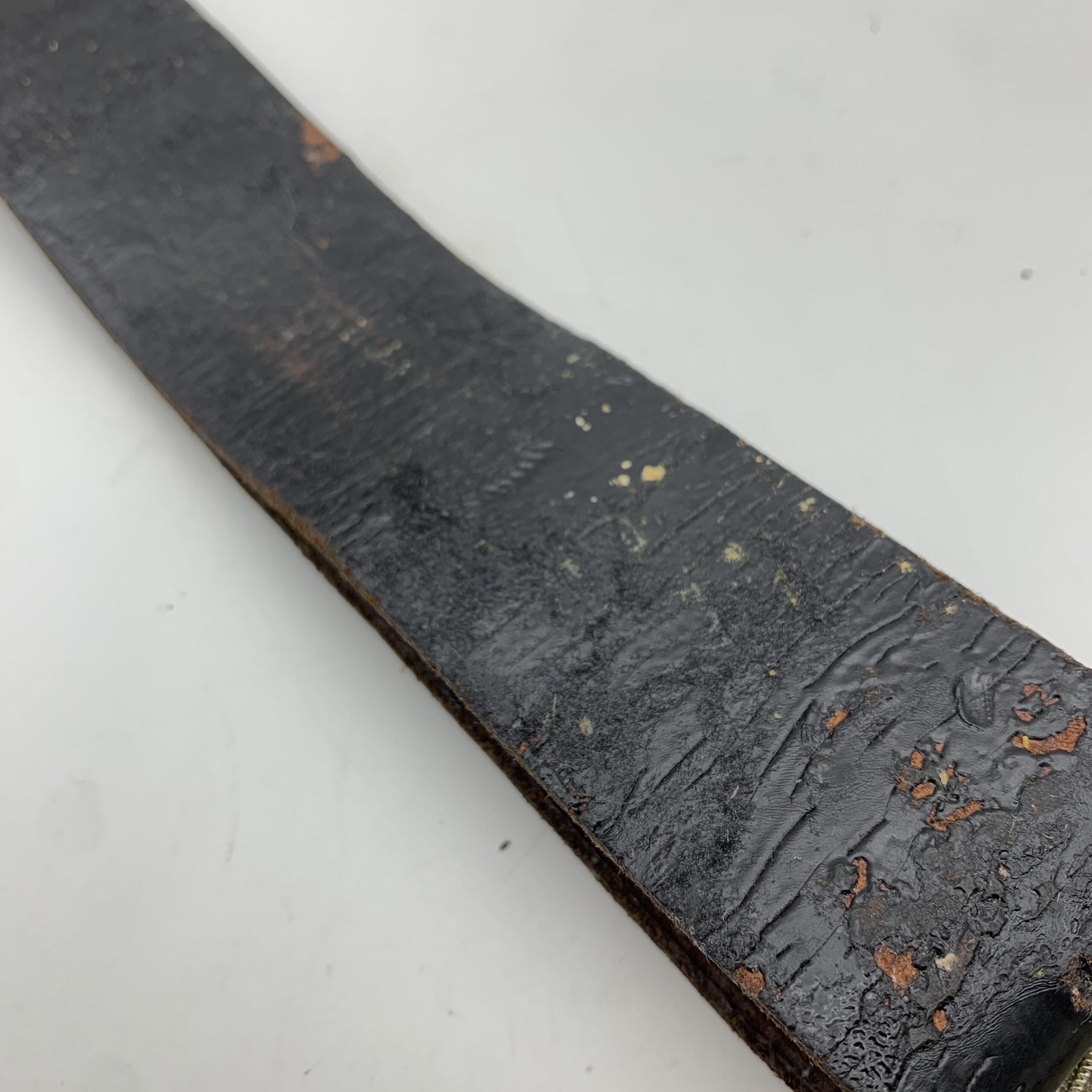 WW1/2 - British Army Officers Leather Belt With Buckle - Image 8