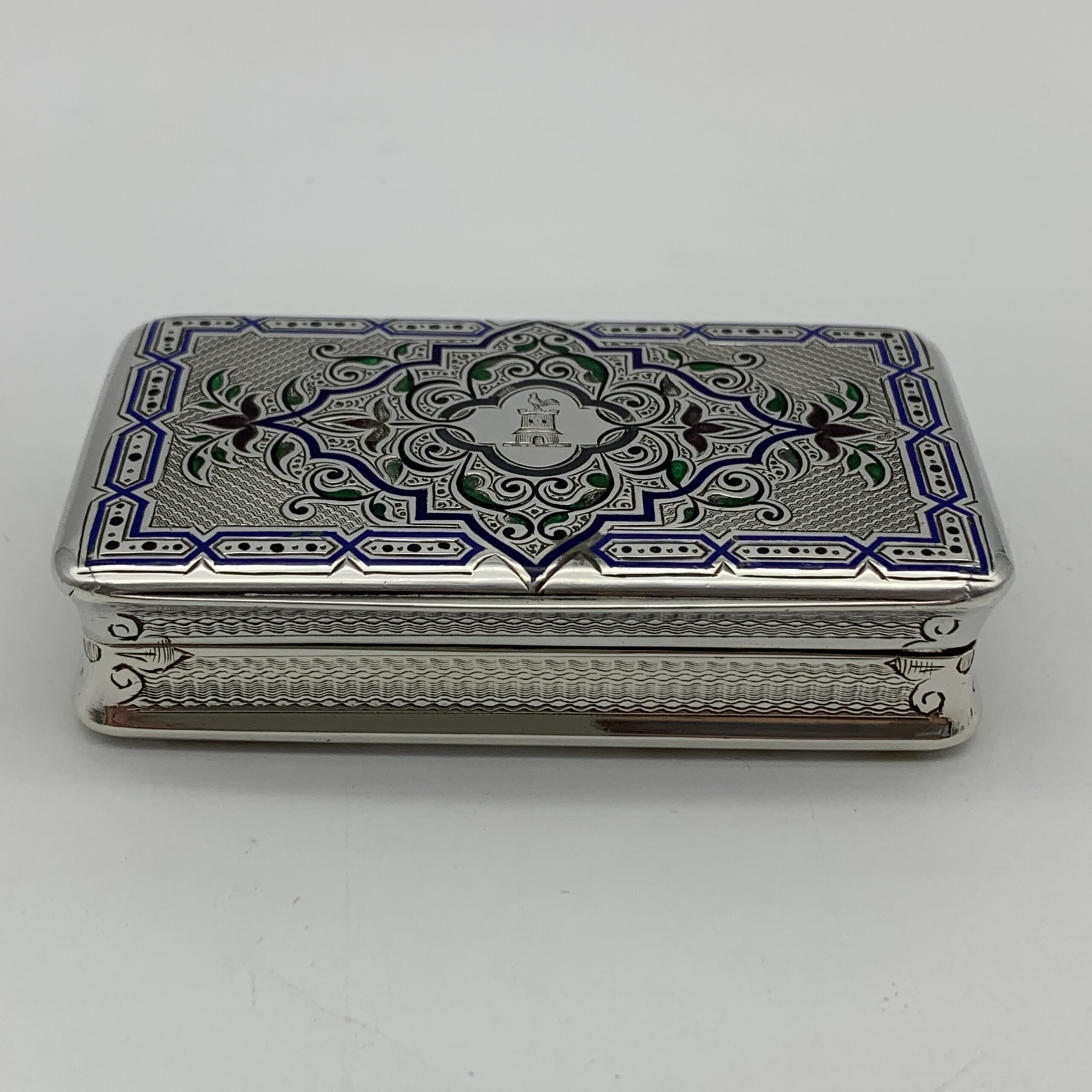 Superb French Silver & Enamel Antique Snuff Box (Claude D. Roussel) - Image 7