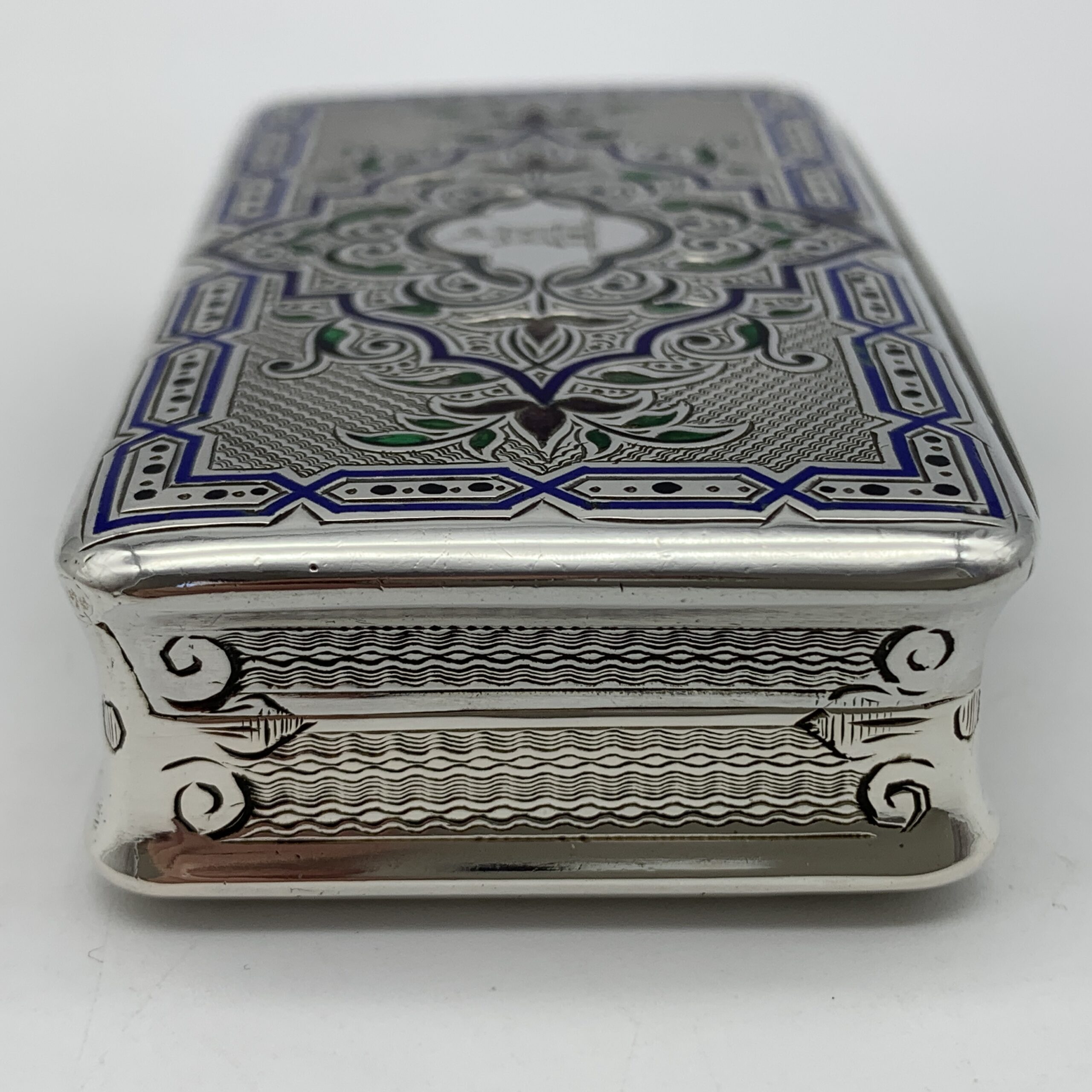 Superb French Silver & Enamel Antique Snuff Box (Claude D. Roussel) - Image 8
