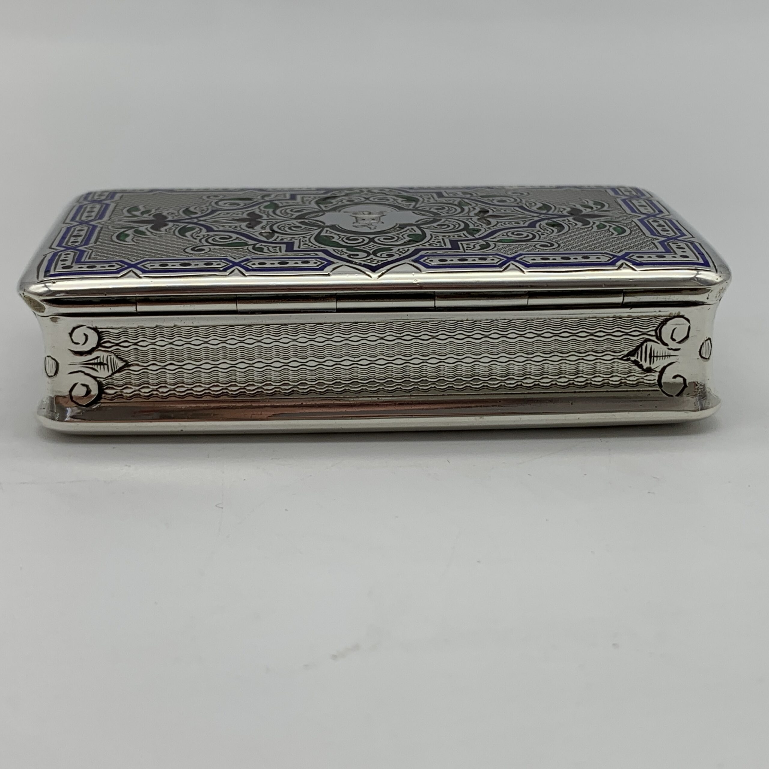 Superb French Silver & Enamel Antique Snuff Box (Claude D. Roussel) - Image 10