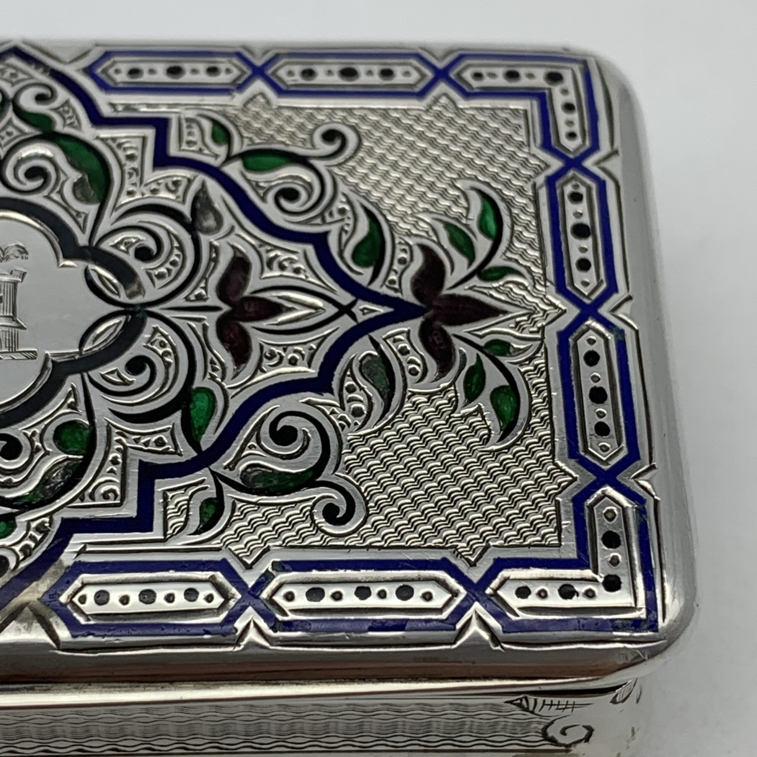 Superb French Silver & Enamel Antique Snuff Box (Claude D. Roussel) - Image 6