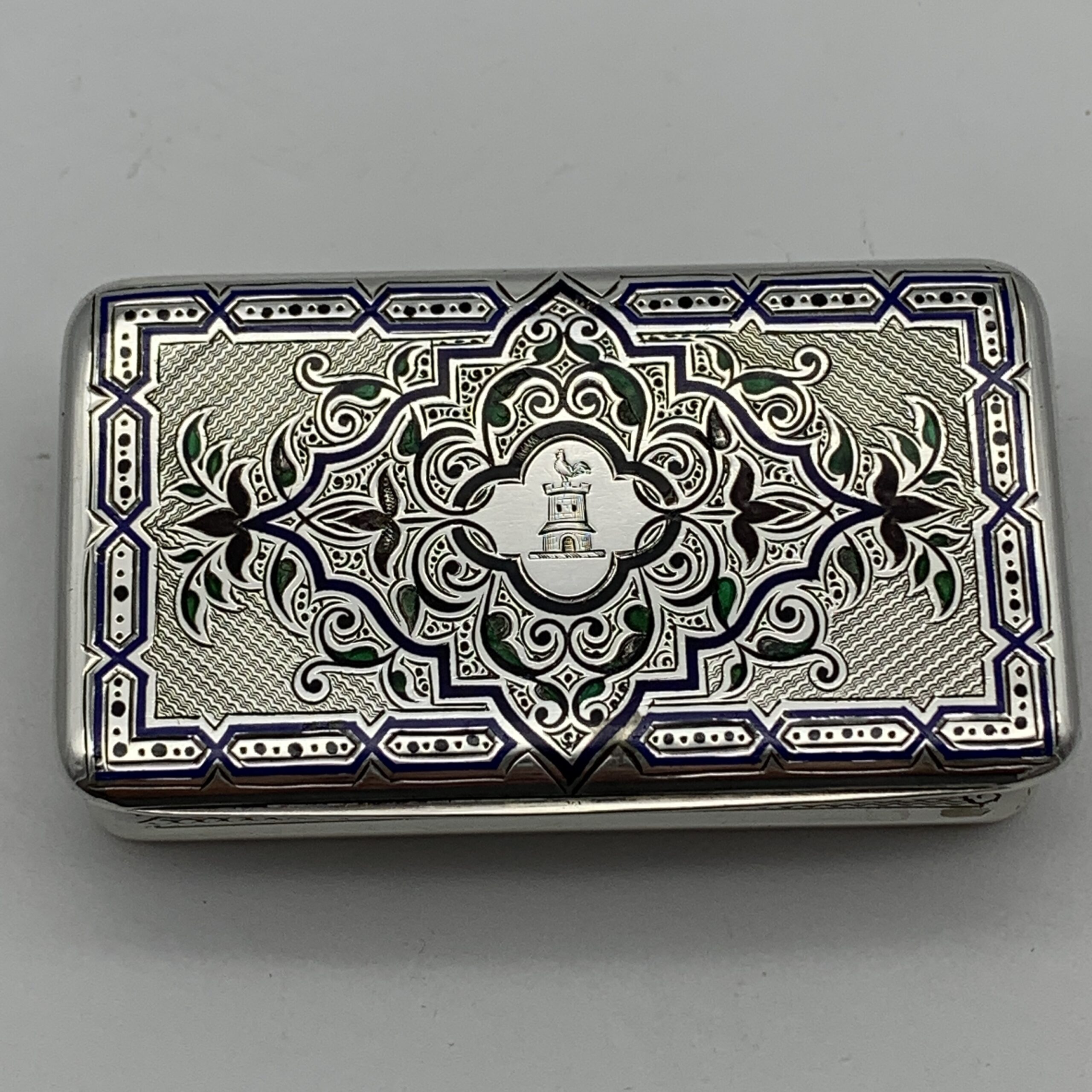 Superb French Silver & Enamel Antique Snuff Box (Claude D. Roussel) - Image 2