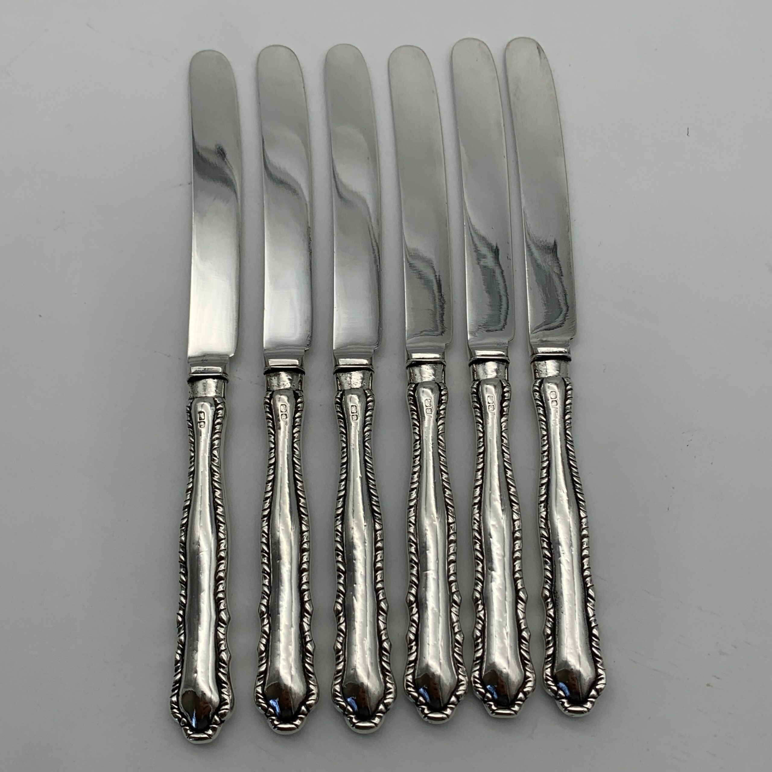 Antique Sterling Silver Cased Butter/Pate Knives (1911) - Image 2