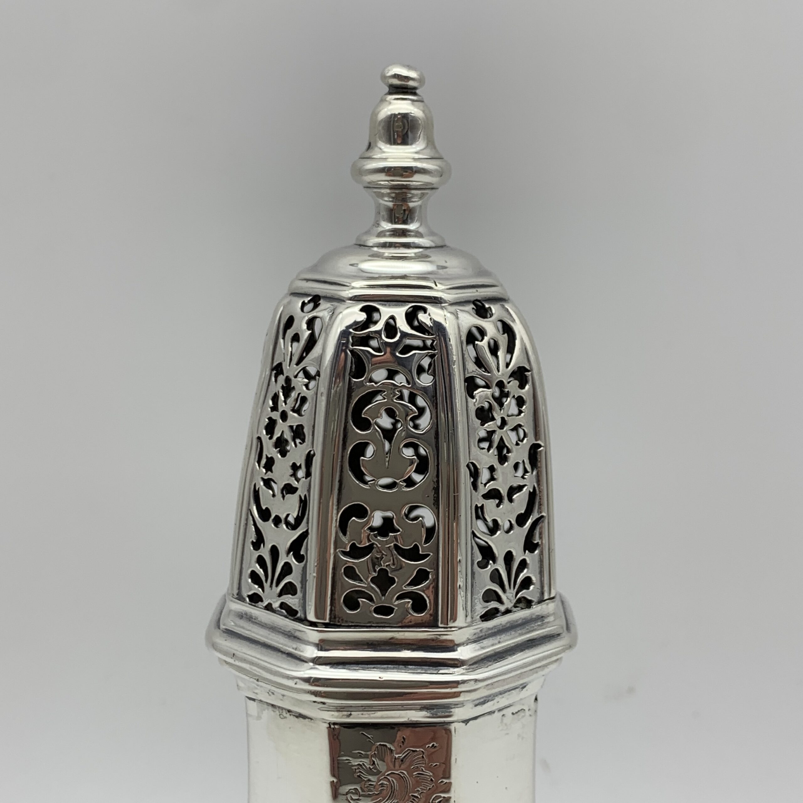 Rare Georgian Solid Silver Sugar Caster (1728) - Image 2