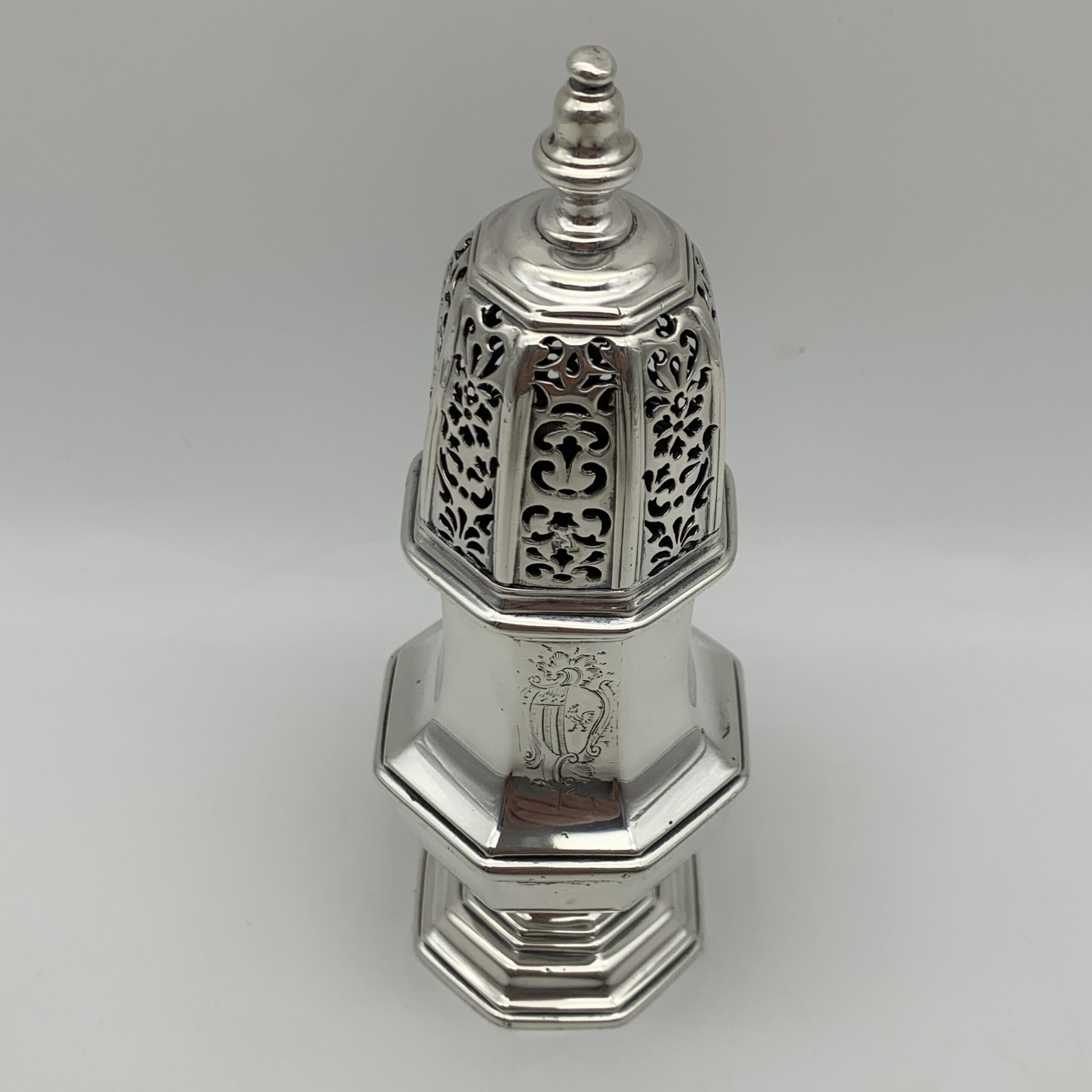 Rare Georgian Solid Silver Sugar Caster (1728) - Image 4
