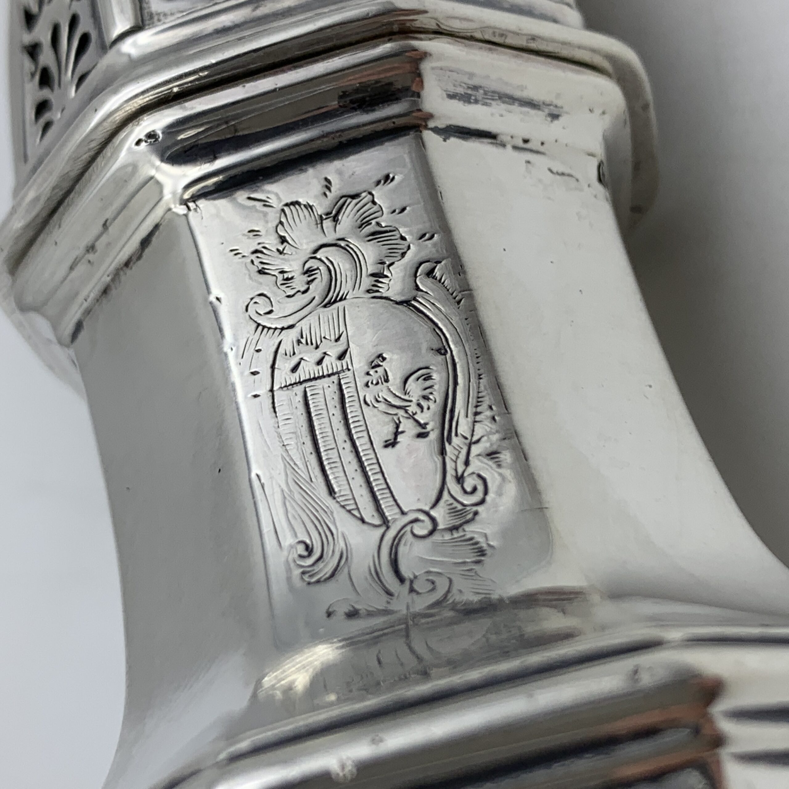 Rare Georgian Solid Silver Sugar Caster (1728) - Image 3