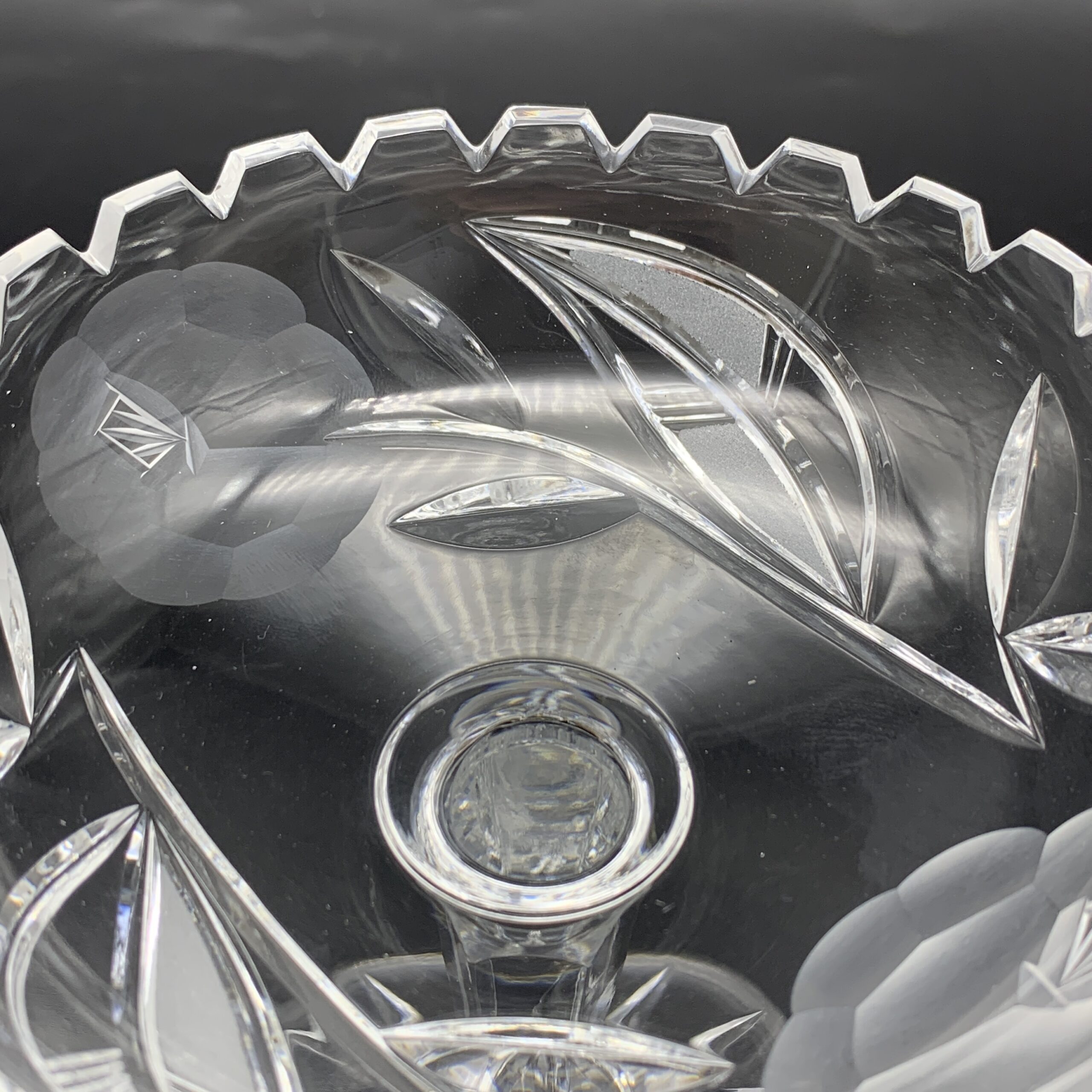 Vintage ‘Rose-Cut’ Crystal Sweet Stand - Image 3