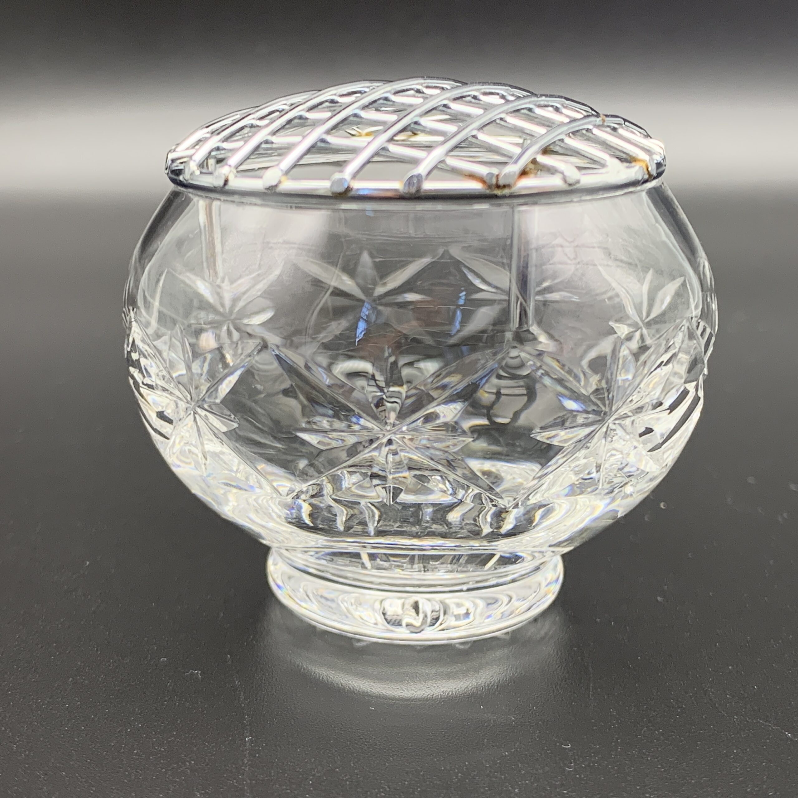 Small Vintage ‘Rose Bud’ Cut-Crystal Bowl