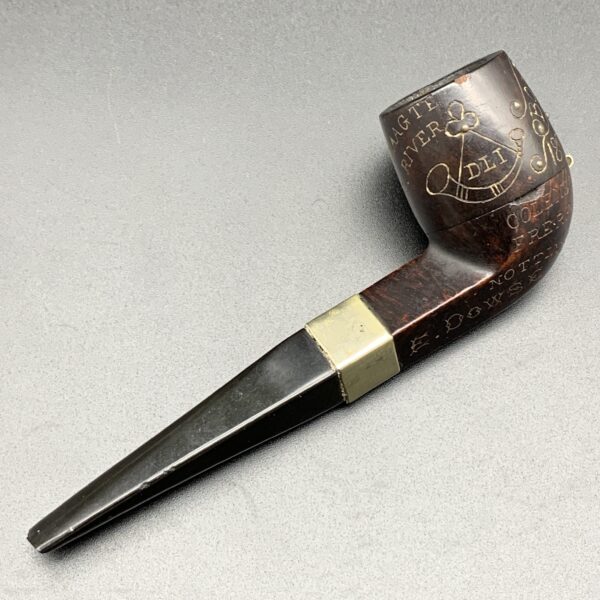 Rare ‘BOER WAR’ Tobacco Pipe with Numerous Engravings (E. DOWSE – D.L.I)