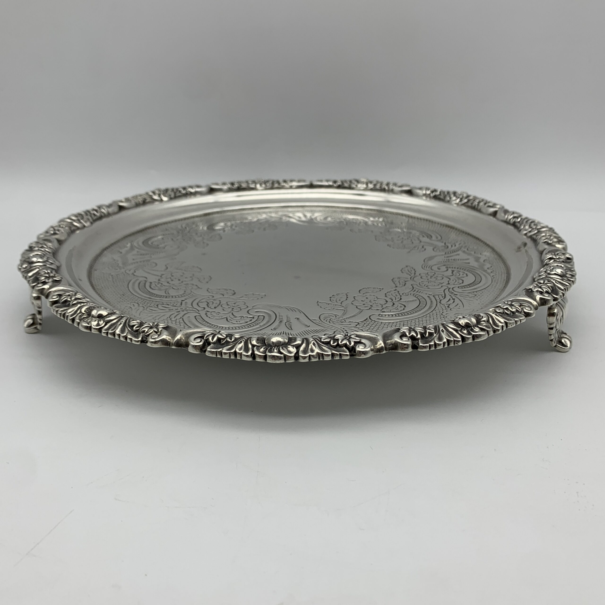 Fabulous Sterling Silver ‘George III’ Salver (1818) - Image 7