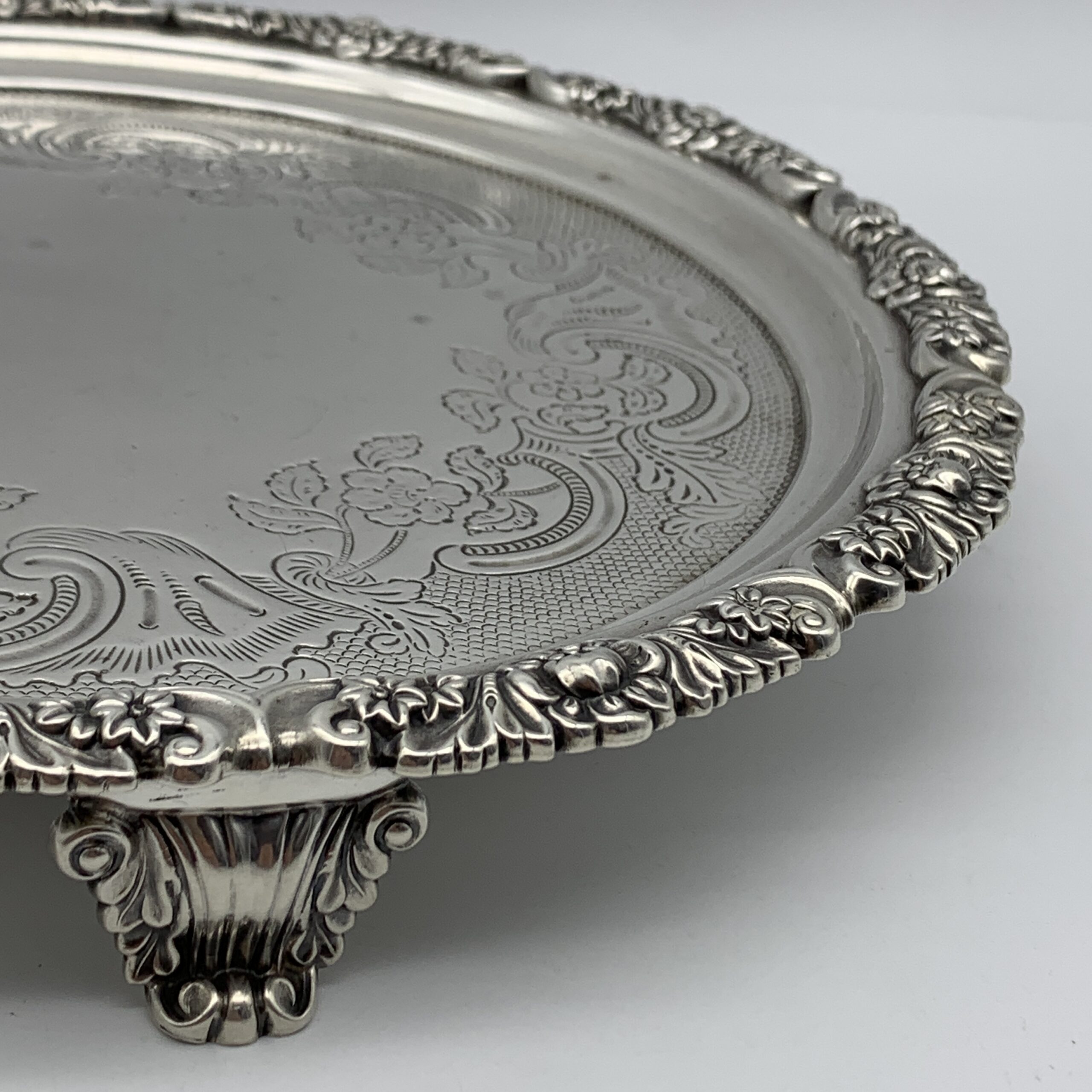 Fabulous Sterling Silver ‘George III’ Salver (1818) - Image 4