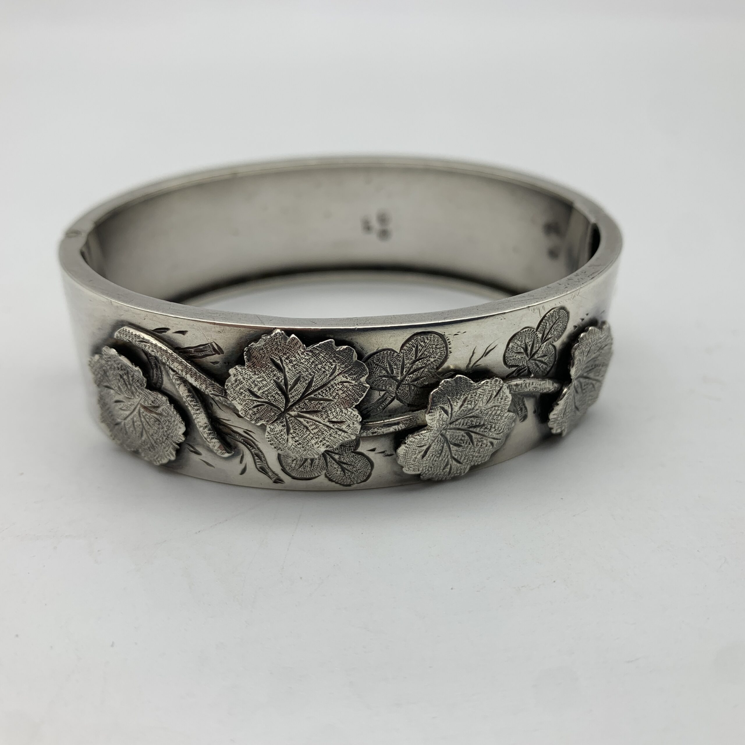 Victorian Sterling Silver Bangle (1884) - Image 4