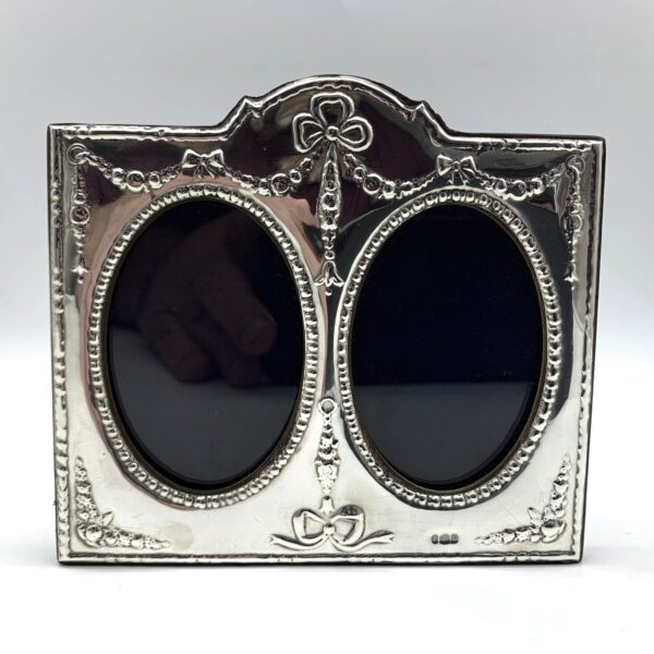 Attractive Solid Silver ‘Double’ Photo Frame