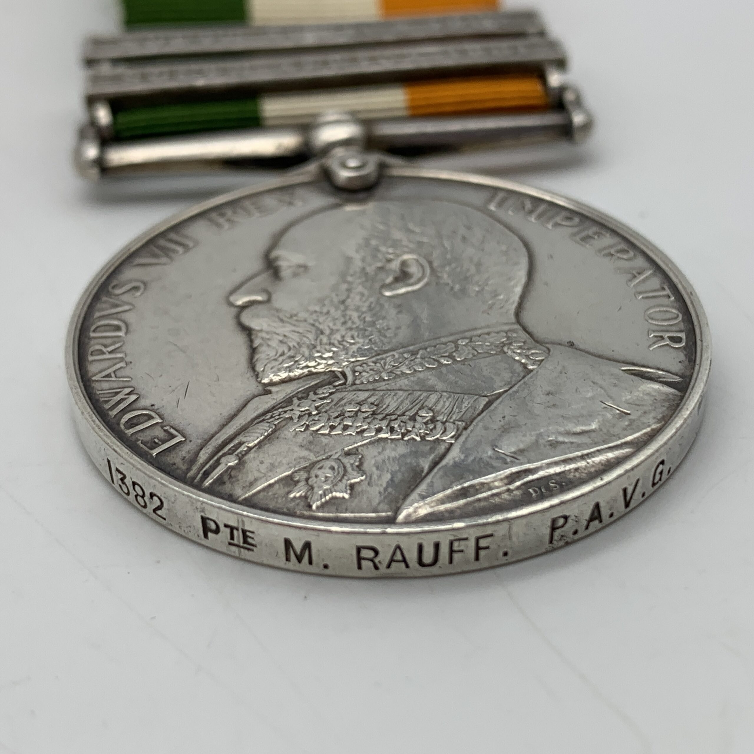 Boer War - QSA & KSA Medals to ‘PTE. M. Rauff’ (P.A.V.G.) - Image 4