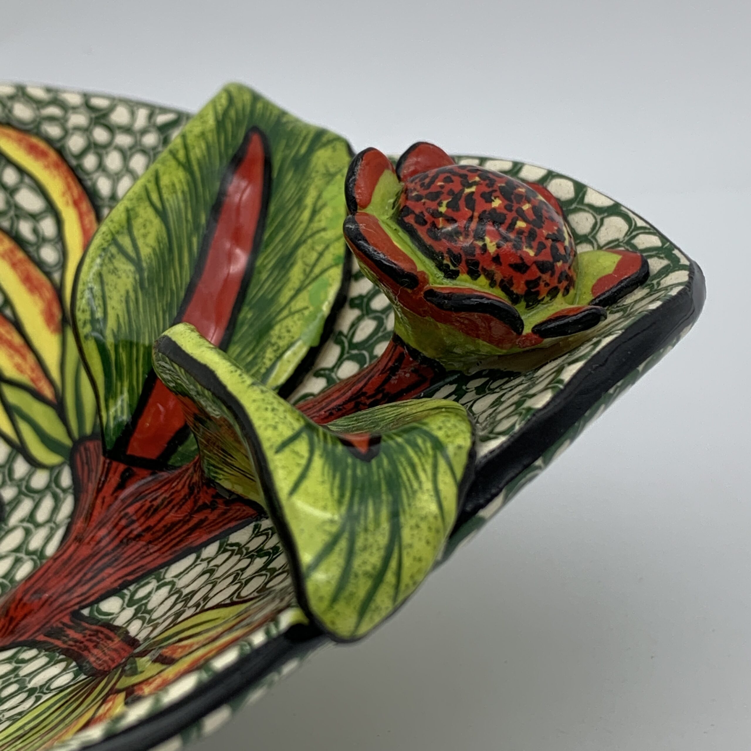 Hand Painted Ardmore Ceramic ‘Bird & Floral’ Bowl - Image 9