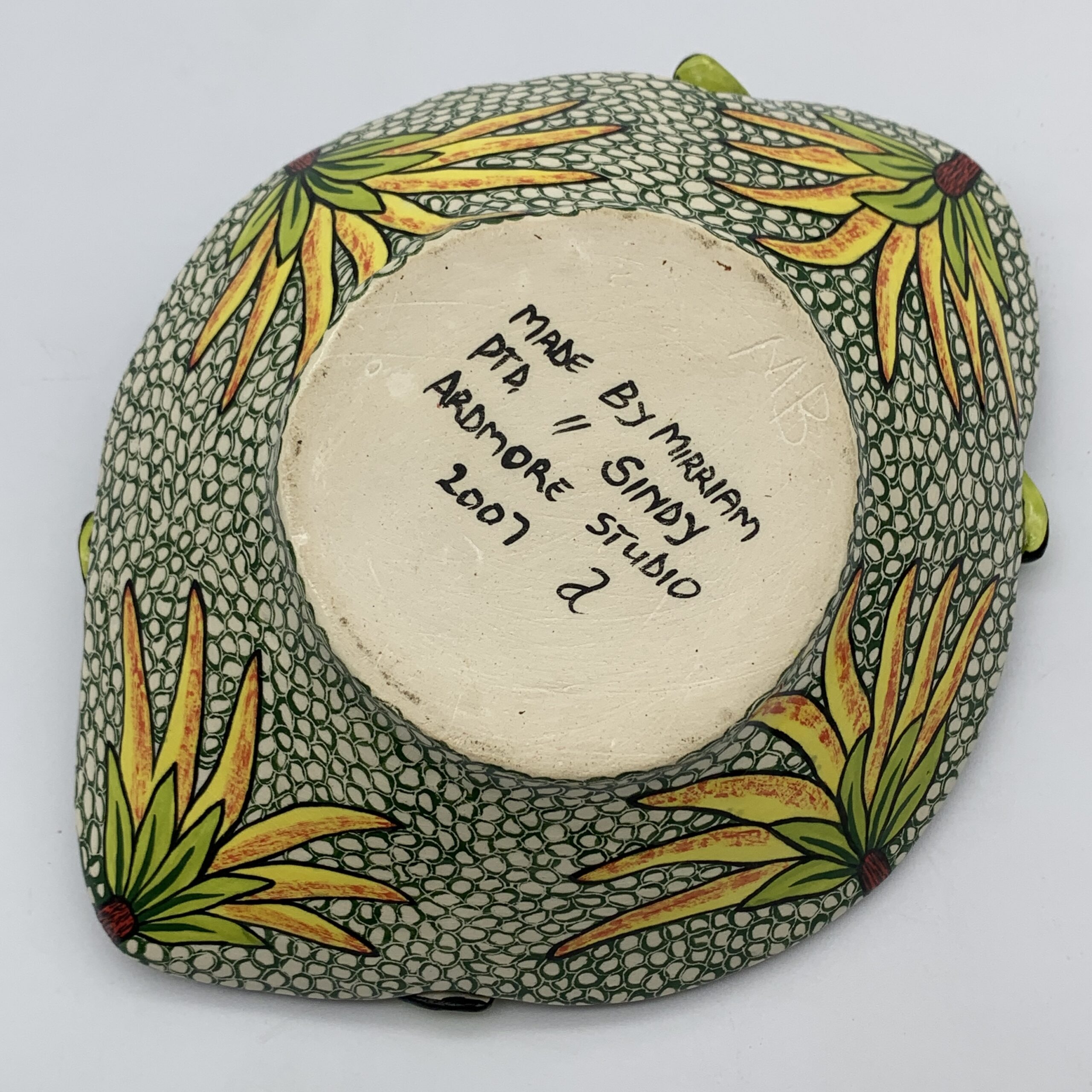 Hand Painted Ardmore Ceramic ‘Bird & Floral’ Bowl - Image 12