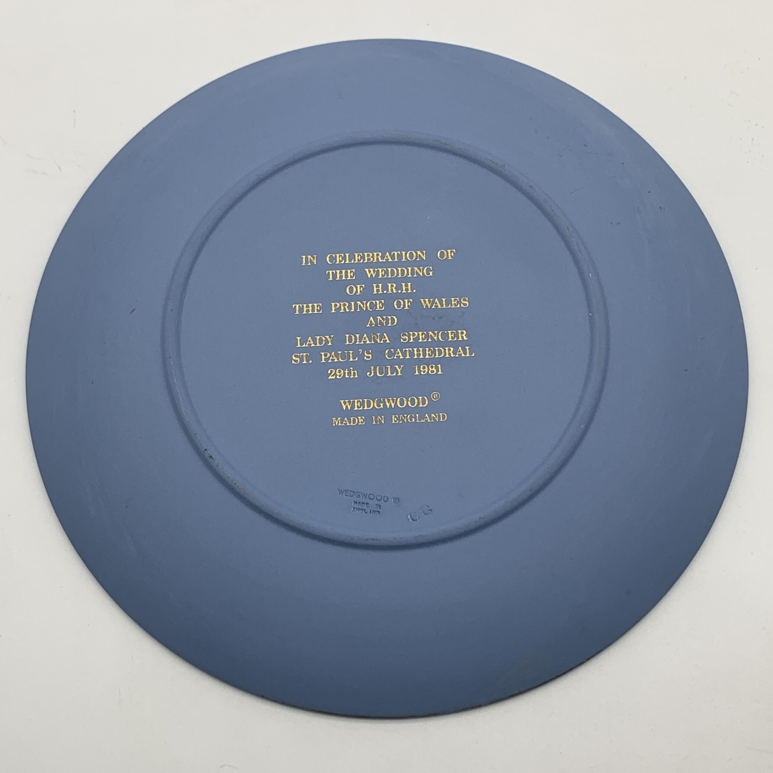 Blue Wedgwood Jasperware Plate (Royal Wedding) - Image 5
