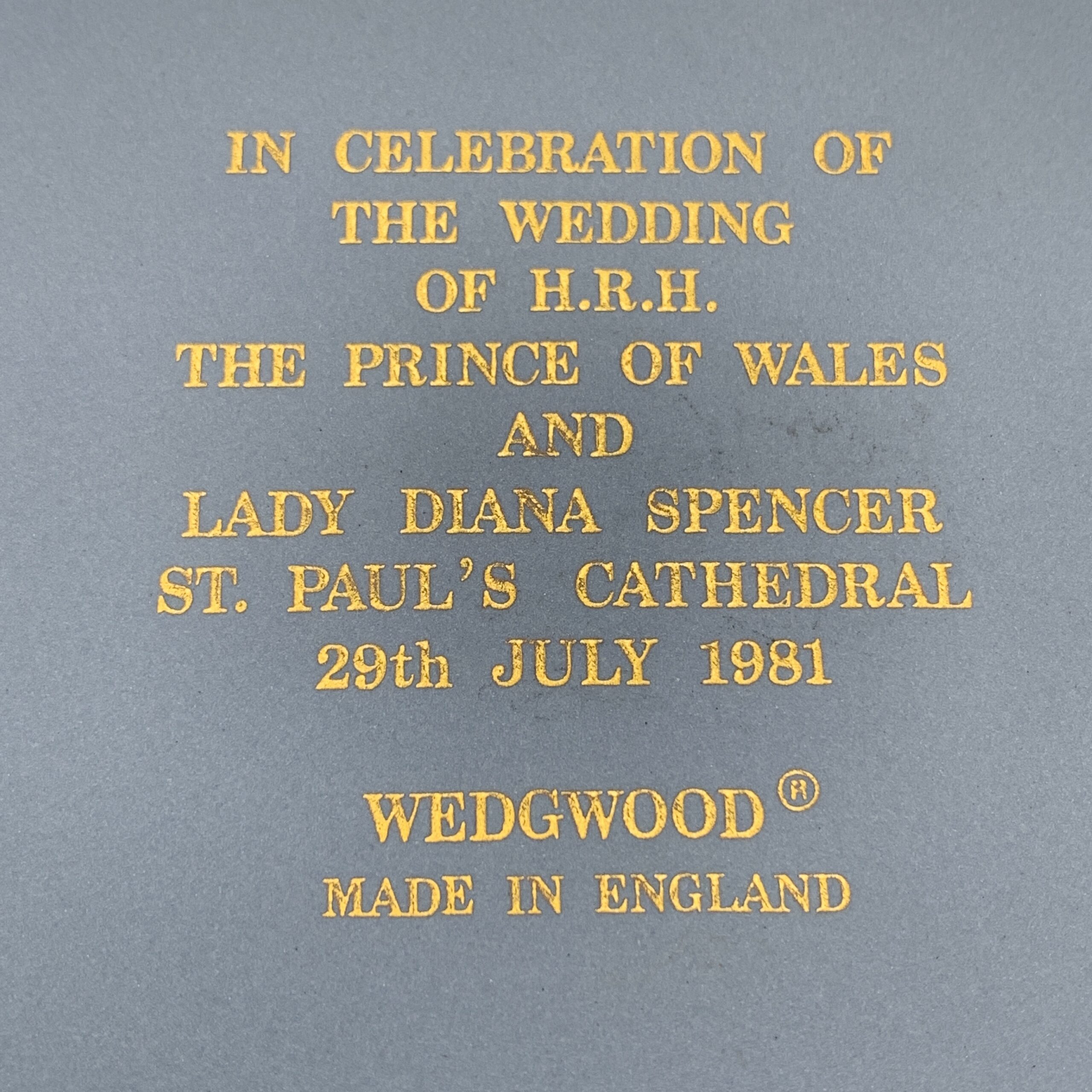 Blue Wedgwood Jasperware Plate (Royal Wedding) - Image 6