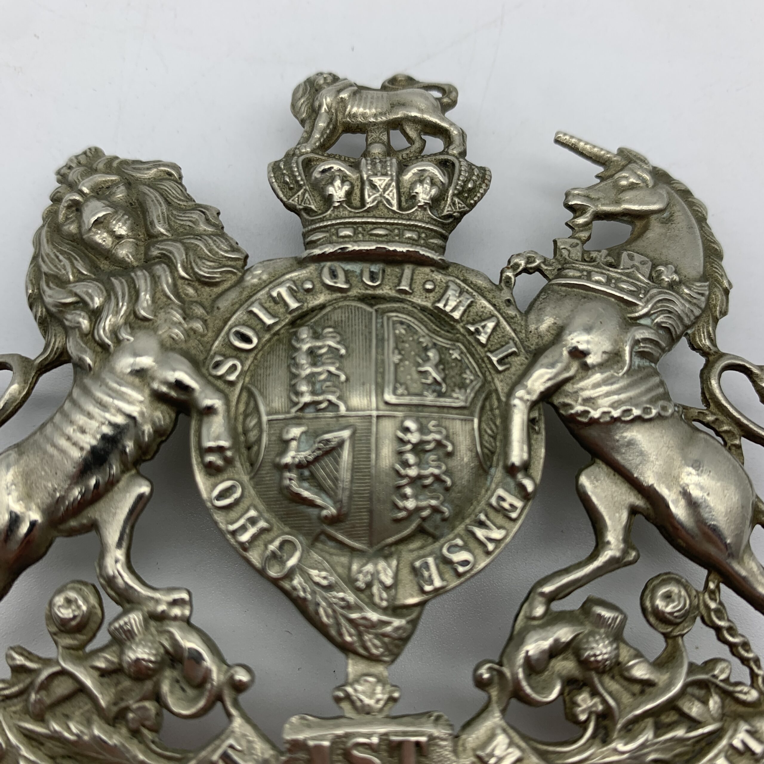 Scottish – Victorian ‘1ST Fifeshire Artillery Volunteers’ Helmet Plate - Image 2