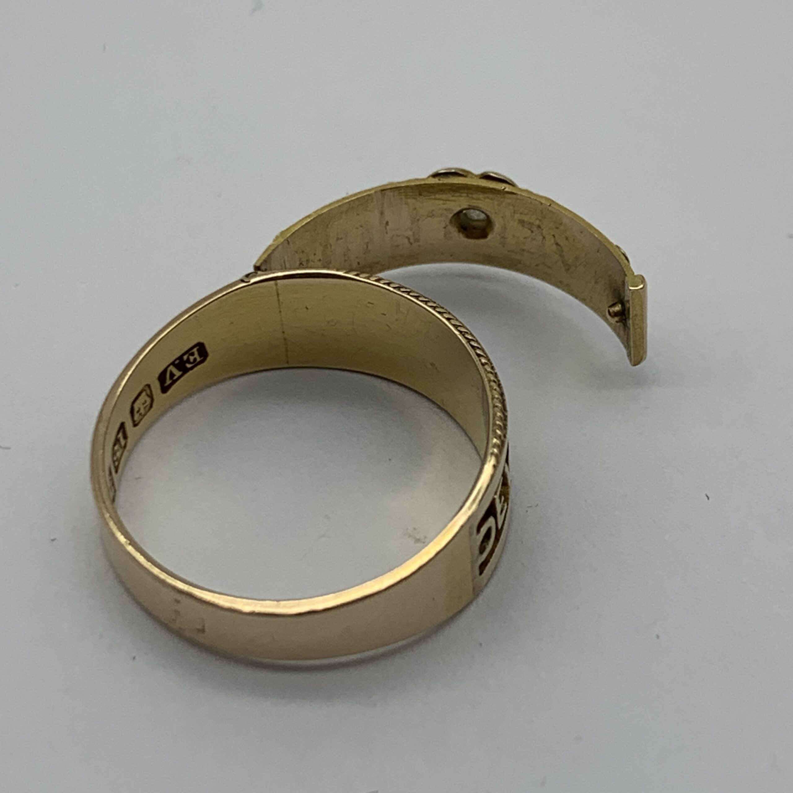 Antique 18ct Gold ‘EVERTHINE’ Diamond Sweetheart Ring (Hidden Message) - Image 7