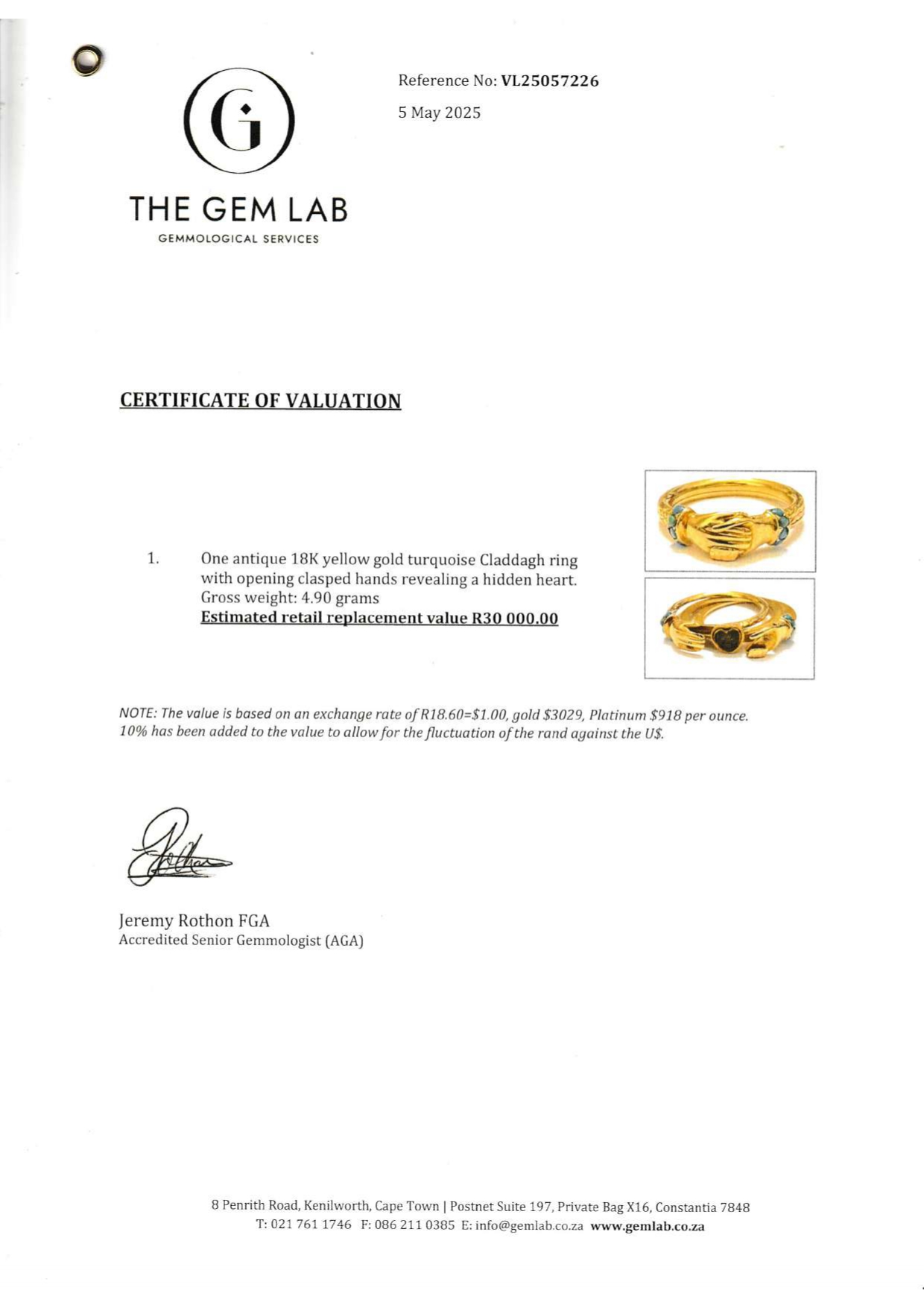 Antique 18ct Gold ‘Fede Gimmel’ or ‘Claddagh’ Ring - Image 10