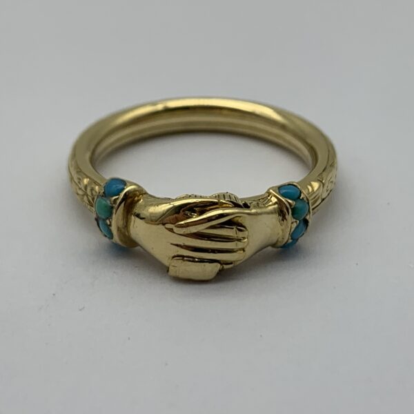 Antique 18ct Gold ‘Fede Gimmel’ or ‘Claddagh’ Ring
