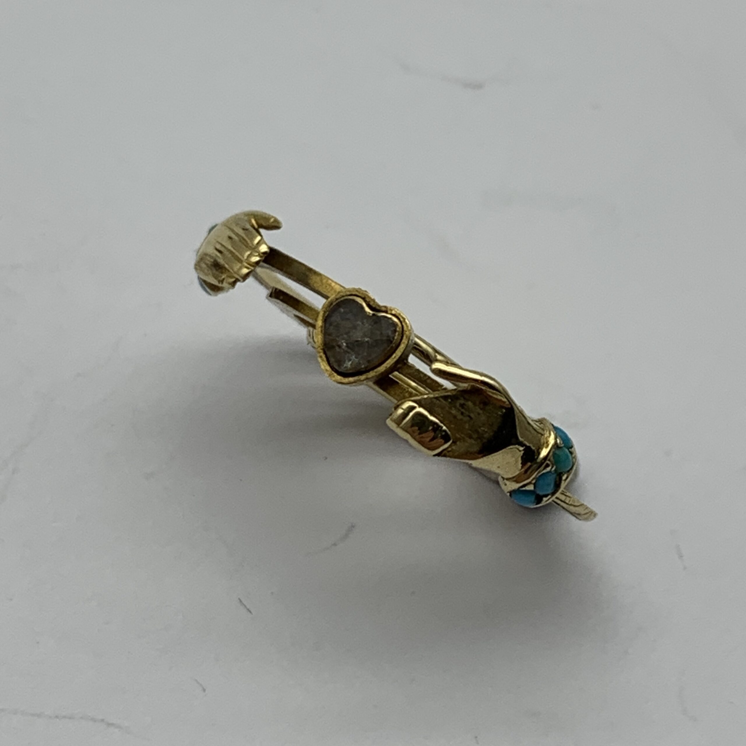 Antique 18ct Gold ‘Fede Gimmel’ or ‘Claddagh’ Ring - Image 8