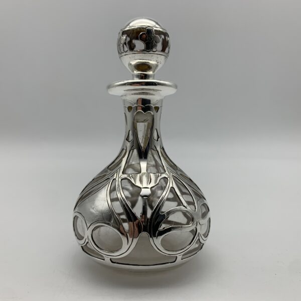 Art Nouveau ‘Gorham’ Silver Overlay Scent Bottle