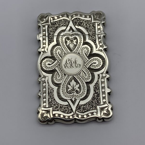 Victorian Silver Calling Card Case (George Unite – 1875)