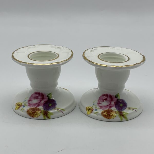 Charming Pair of ‘Royal Adderley’ Candle Holders