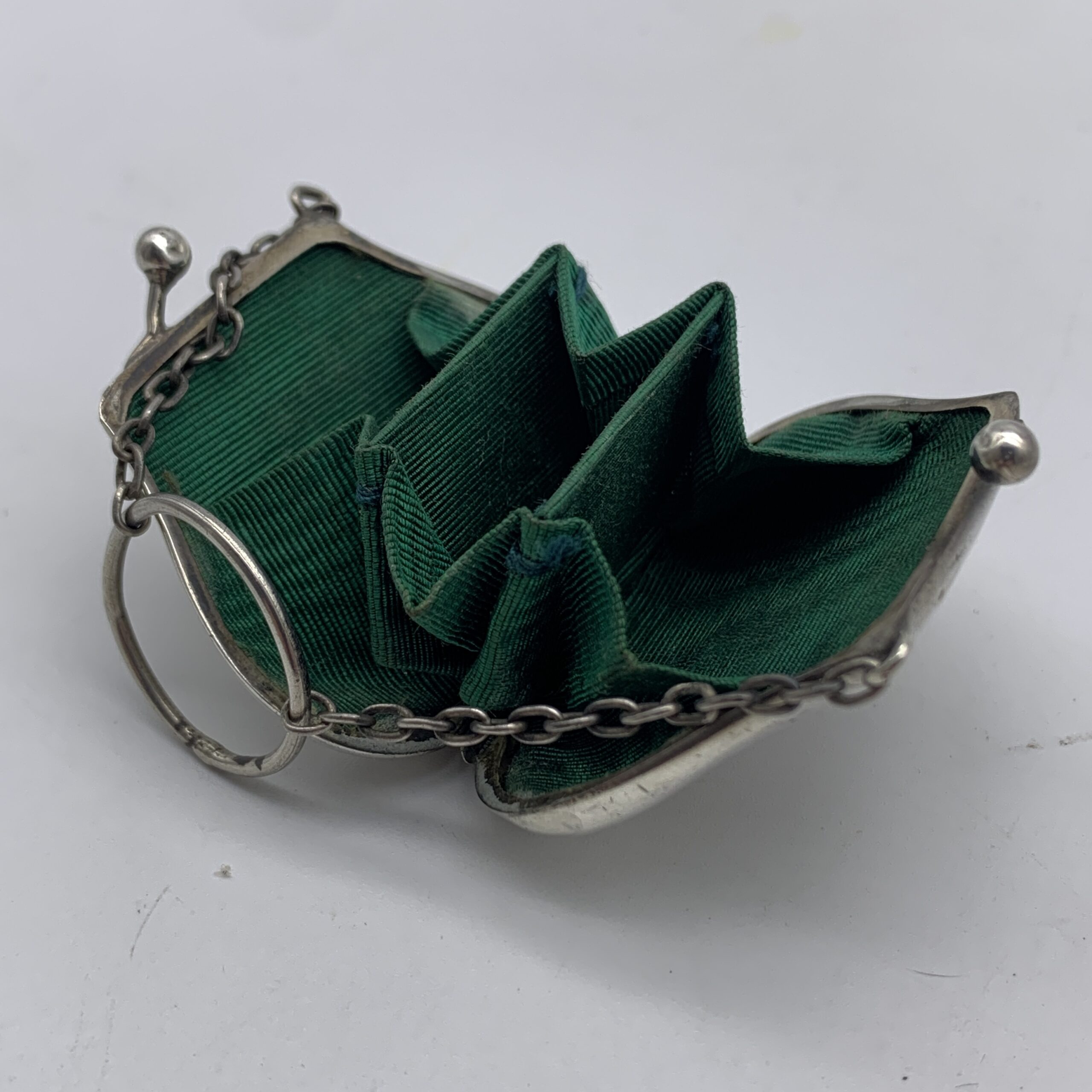 Antique Silver ‘Cherubs’ Chatelaine Purse - Image 2