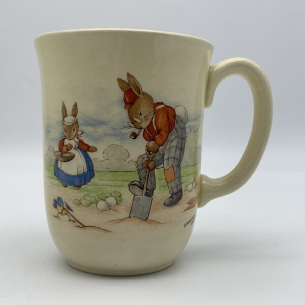 Royal Doulton ‘Gardening’ Bunnykins Mug (Signed)