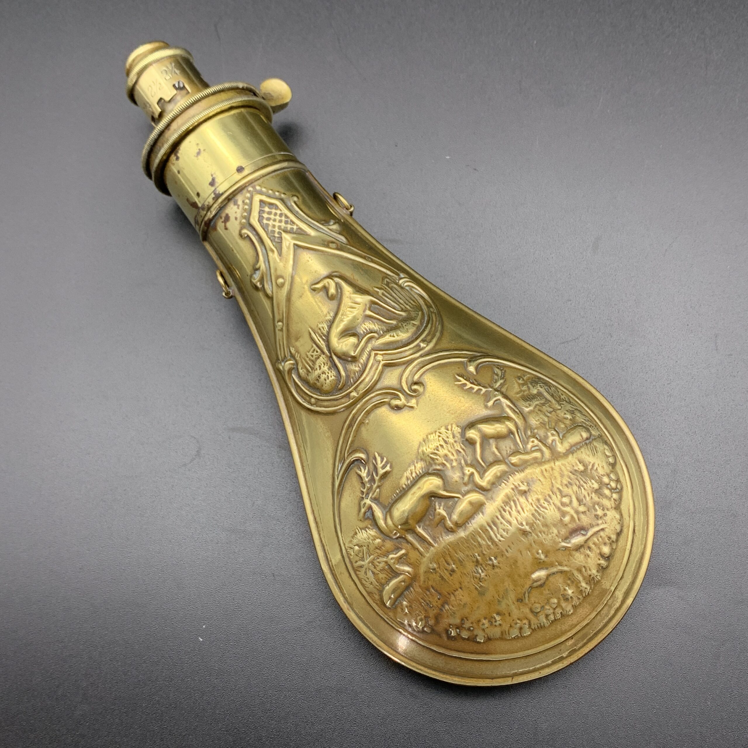 Antique Brass Powder Flask