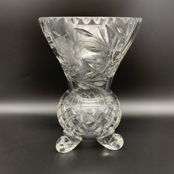 Large Top-Quality Rose-Cut Crystal Vase