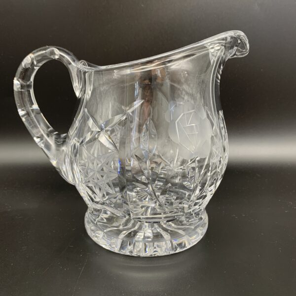 Large Rose-Cut Crystal Water Jug