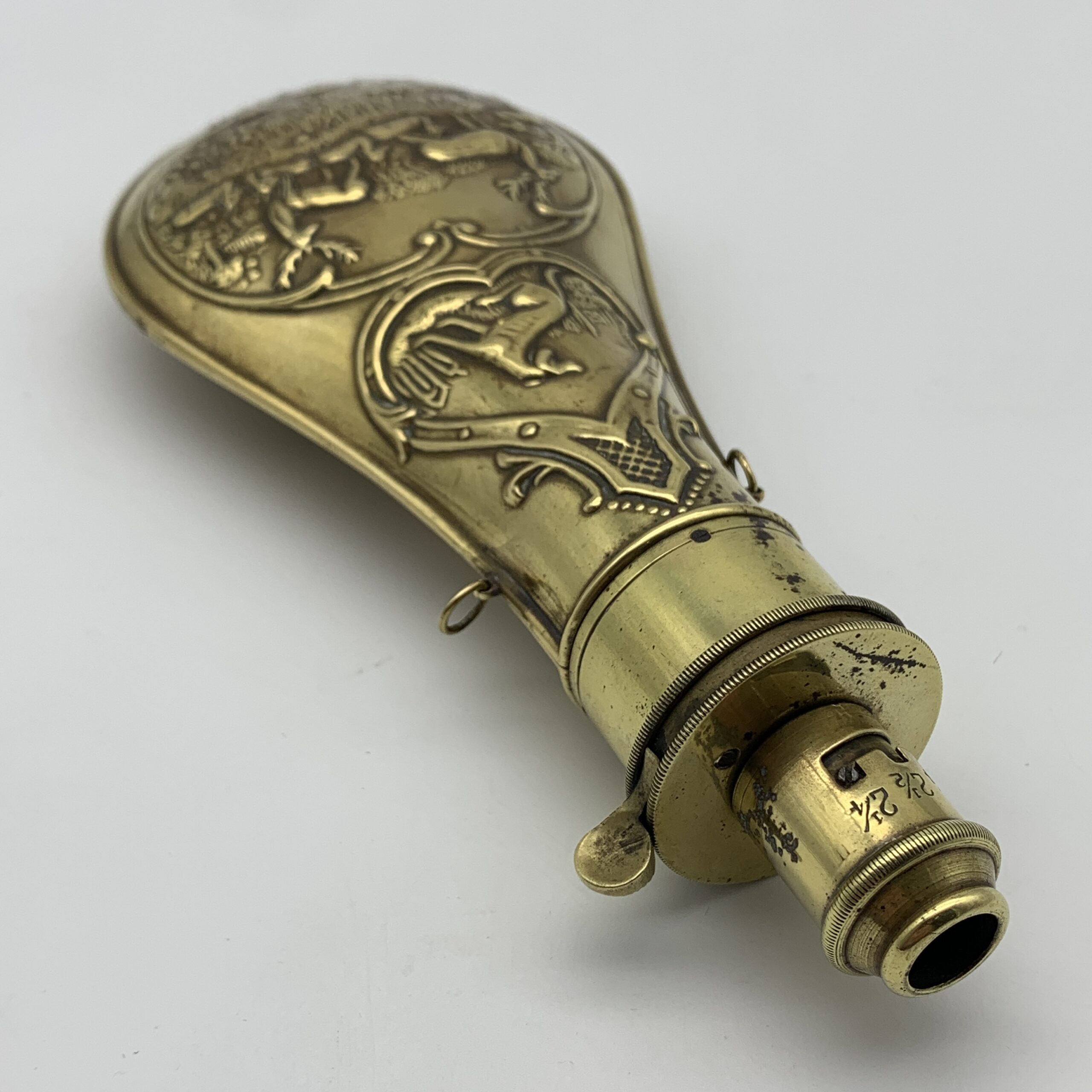 Antique Brass Powder Flask - Image 7