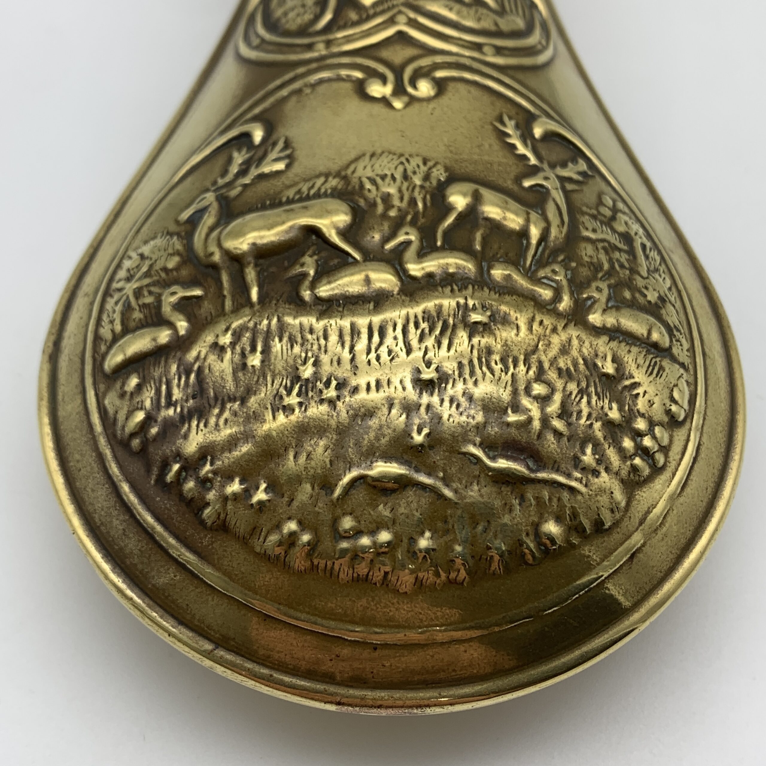 Antique Brass Powder Flask - Image 4