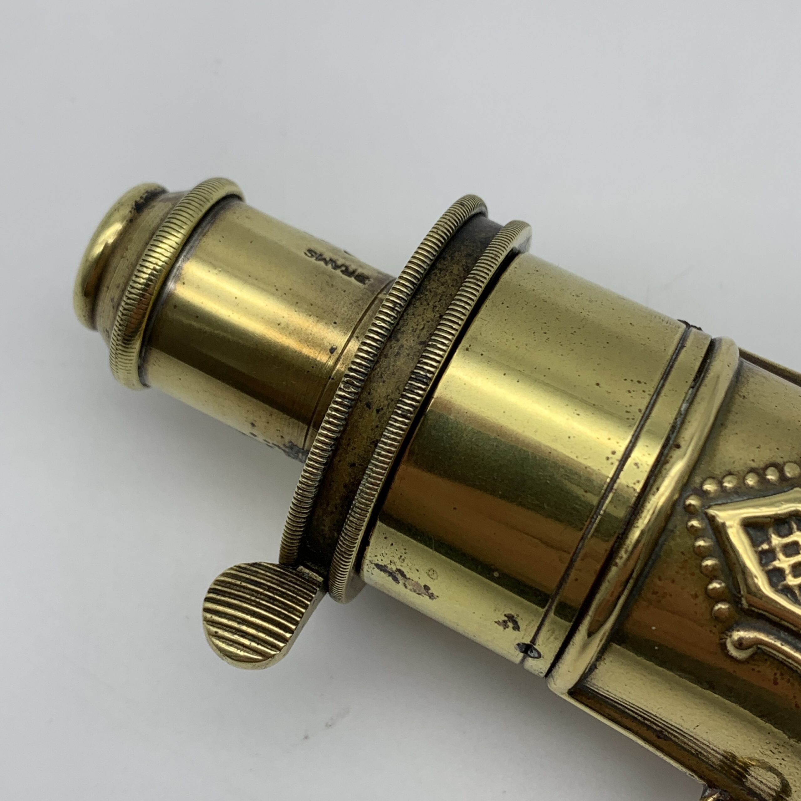 Antique Brass Powder Flask - Image 5