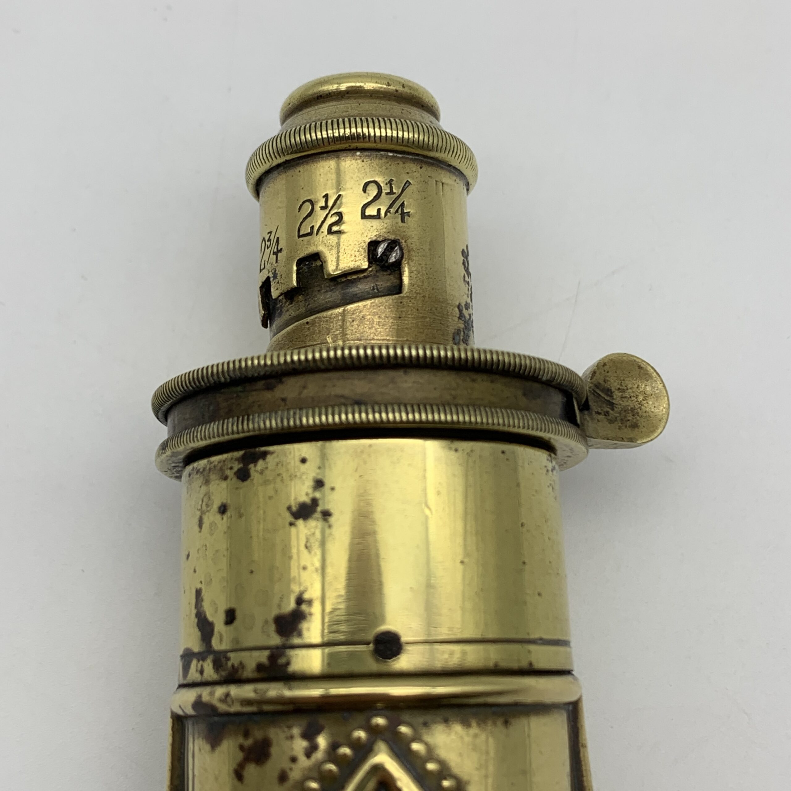Antique Brass Powder Flask - Image 3
