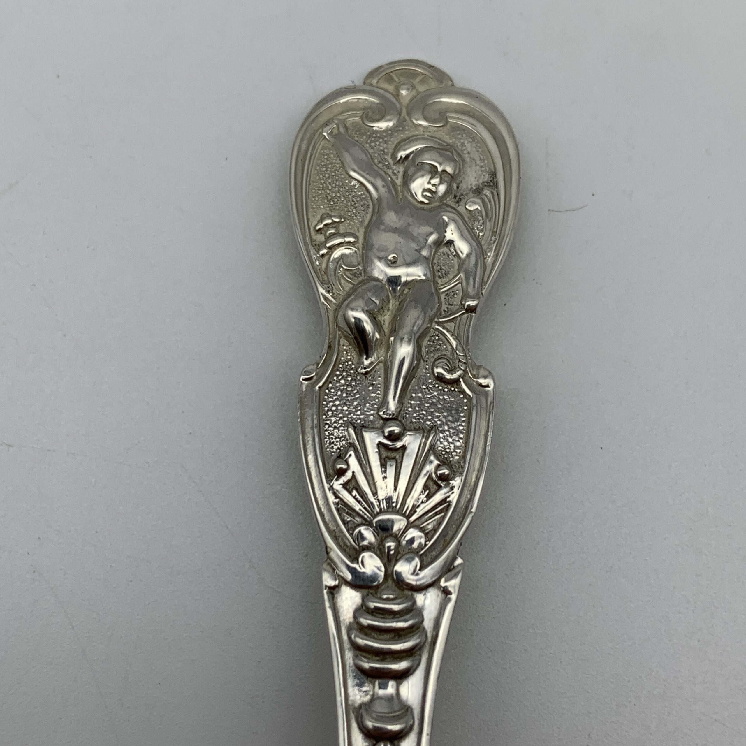 Antique Cased Silver Christening Spoon & Fork Set - Image 3