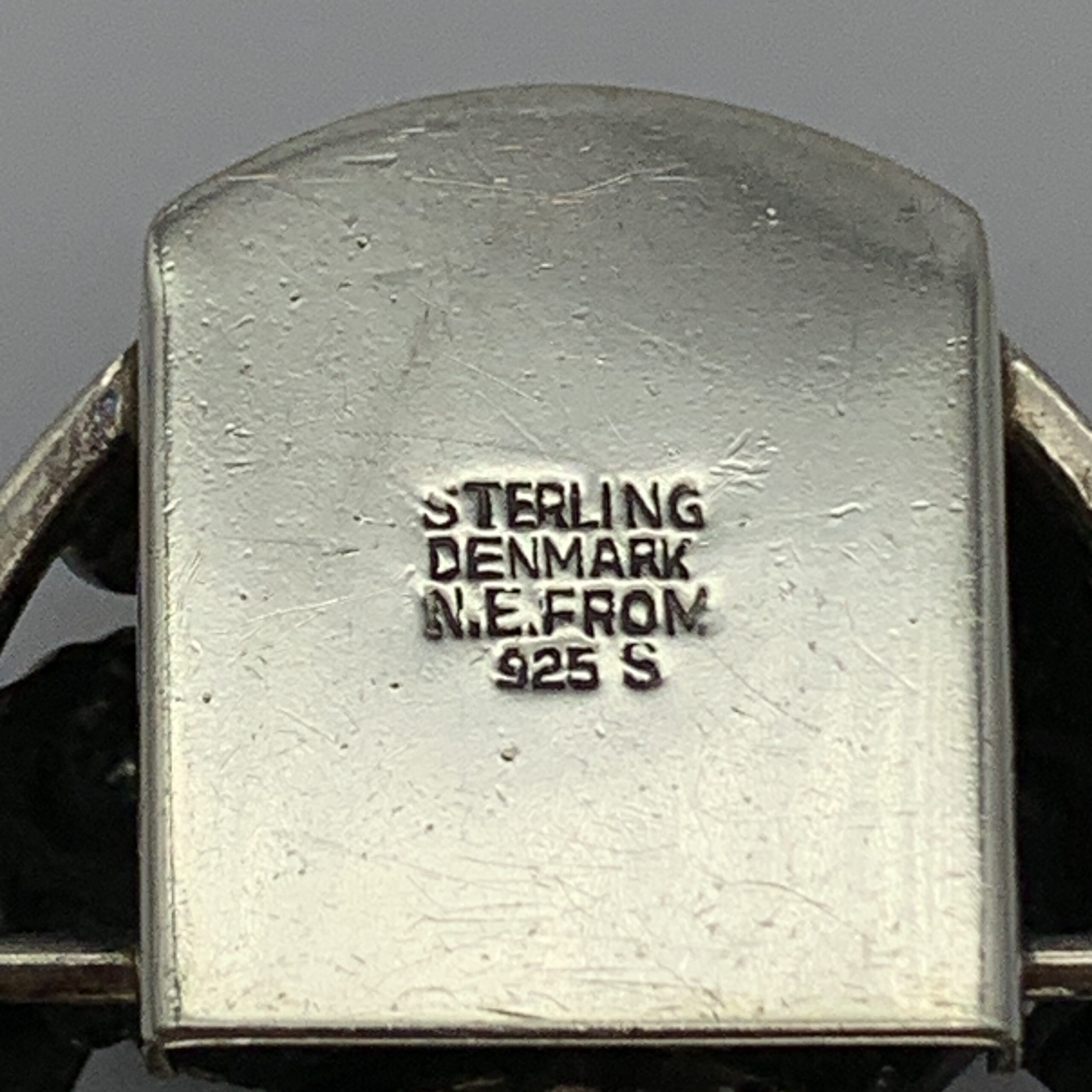 Danish Sterling Silver & Amber Bracelet (Niels E. From) - Image 8