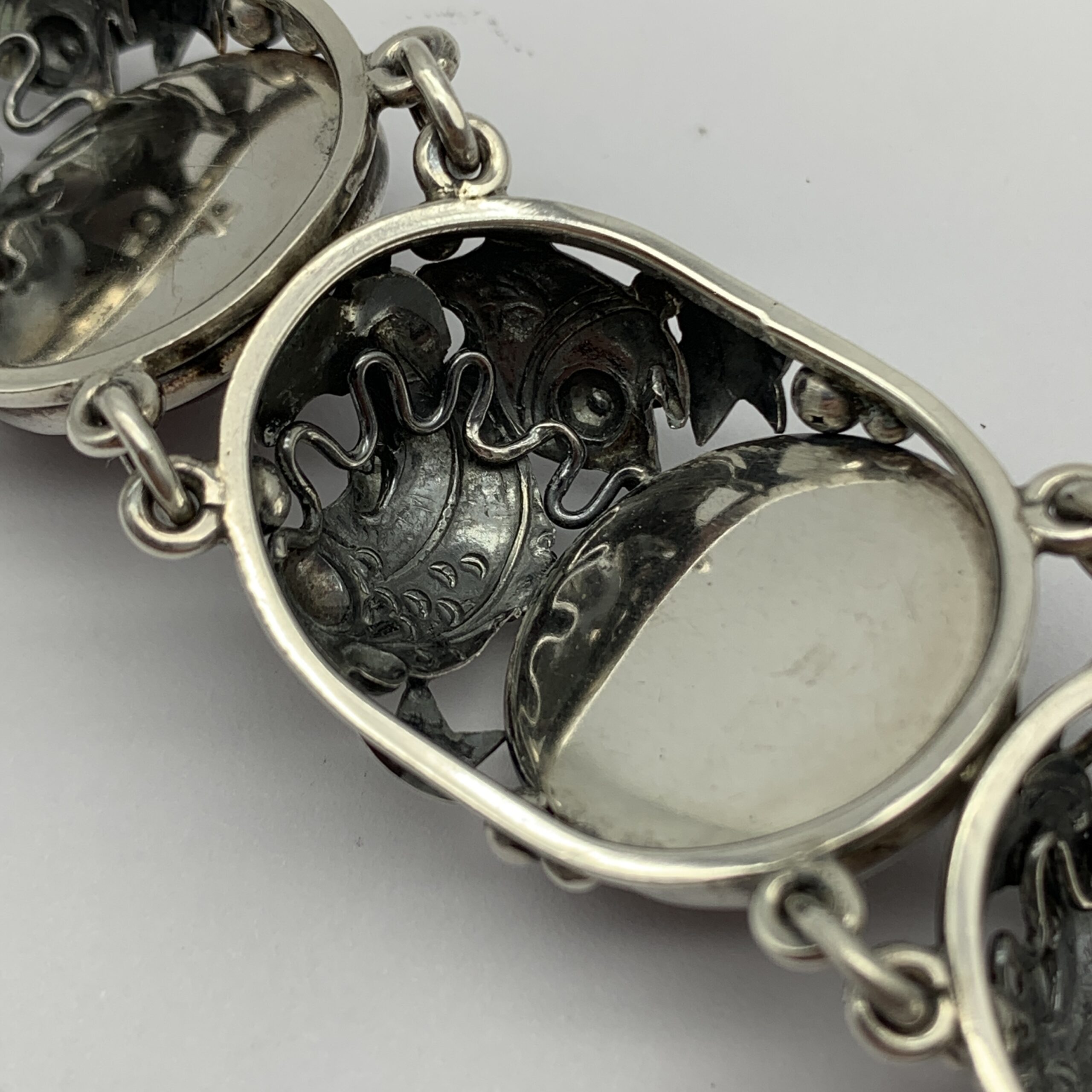 Danish Sterling Silver & Amber Bracelet (Niels E. From) - Image 7