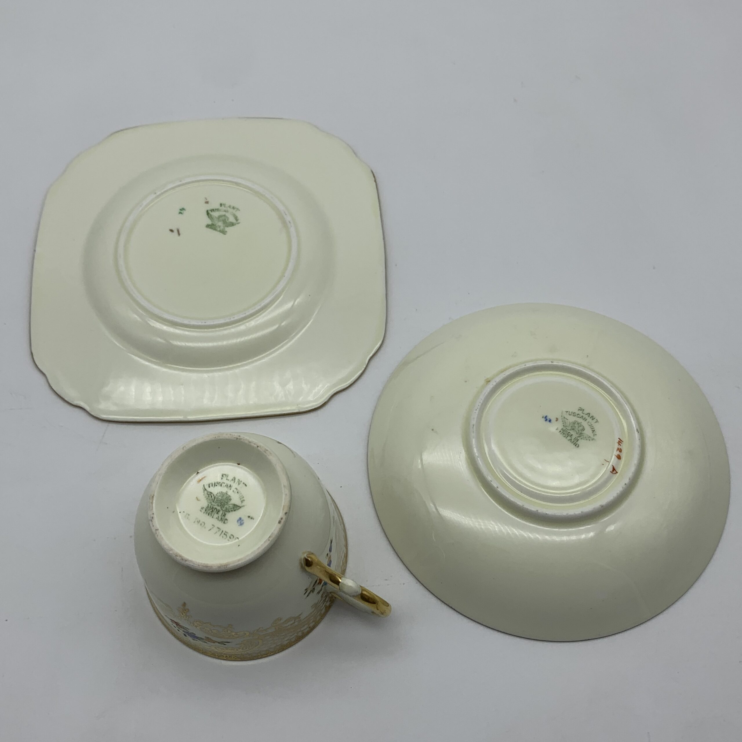 1930/40’s ‘Tuscan’ China Trio - Image 5