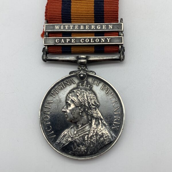 Boer War – Q.S.A. Medal ‘PTE. E. SHELVER’ (Queenstown R.V.)