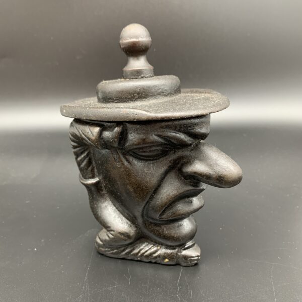 Antique Cast Iron ‘Mr. Punch’ Tobacco Jar