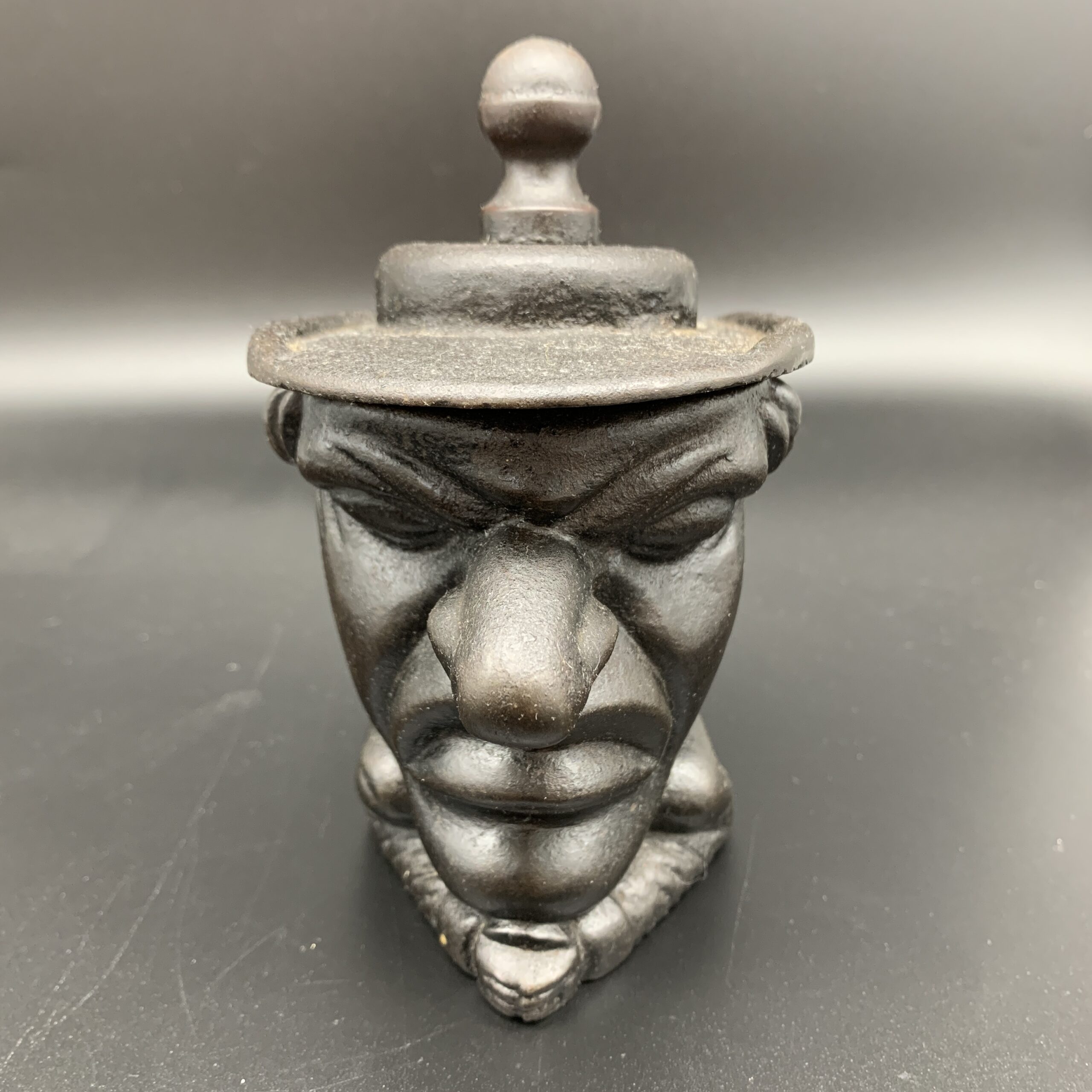 Antique Cast Iron ‘Mr. Punch’ Tobacco Jar - Image 2