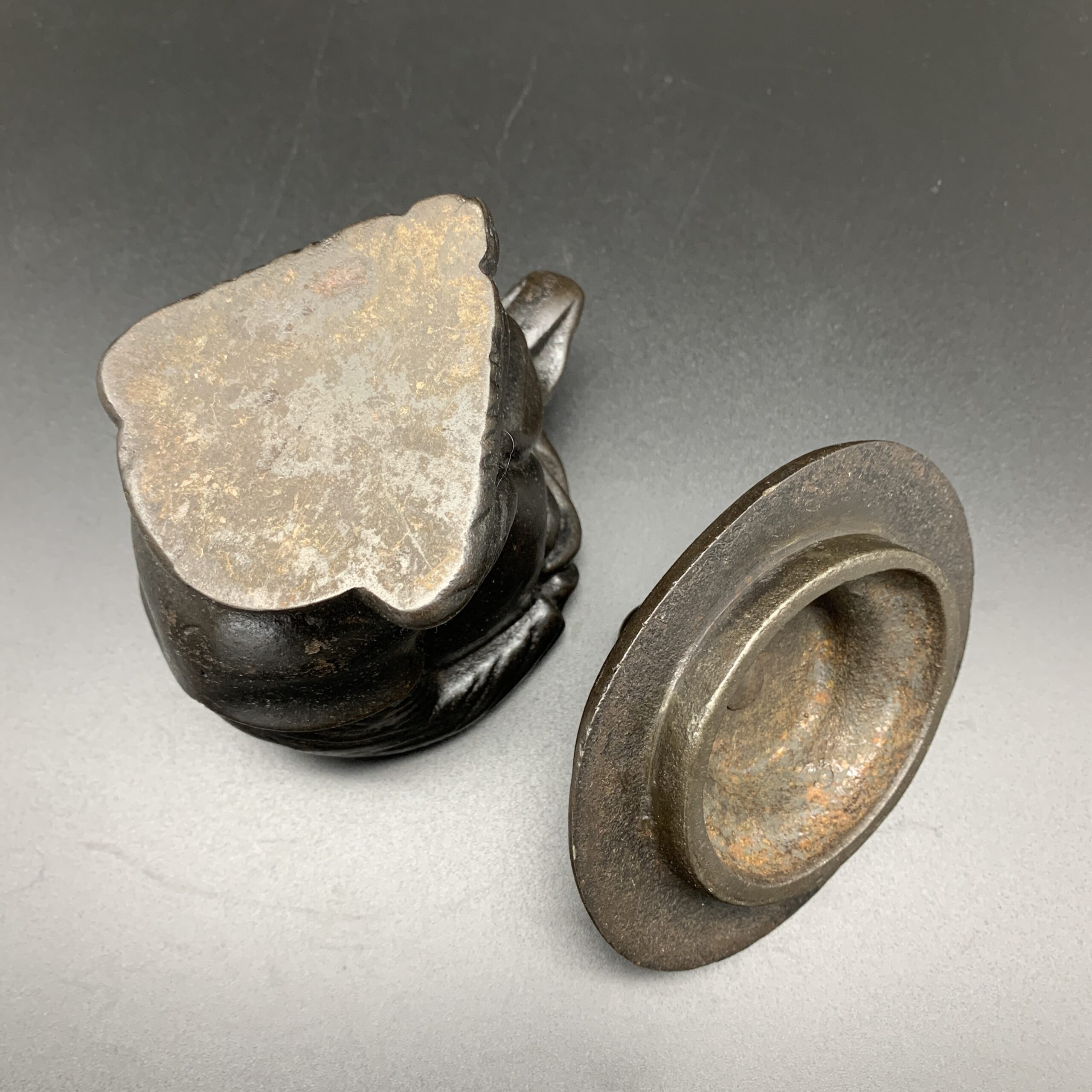 Antique Cast Iron ‘Mr. Punch’ Tobacco Jar - Image 6