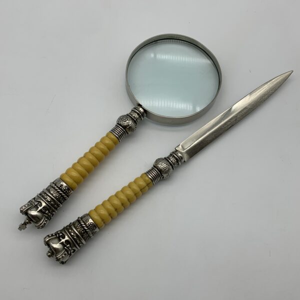 Vintage Magnifying Glass & Letter Opener